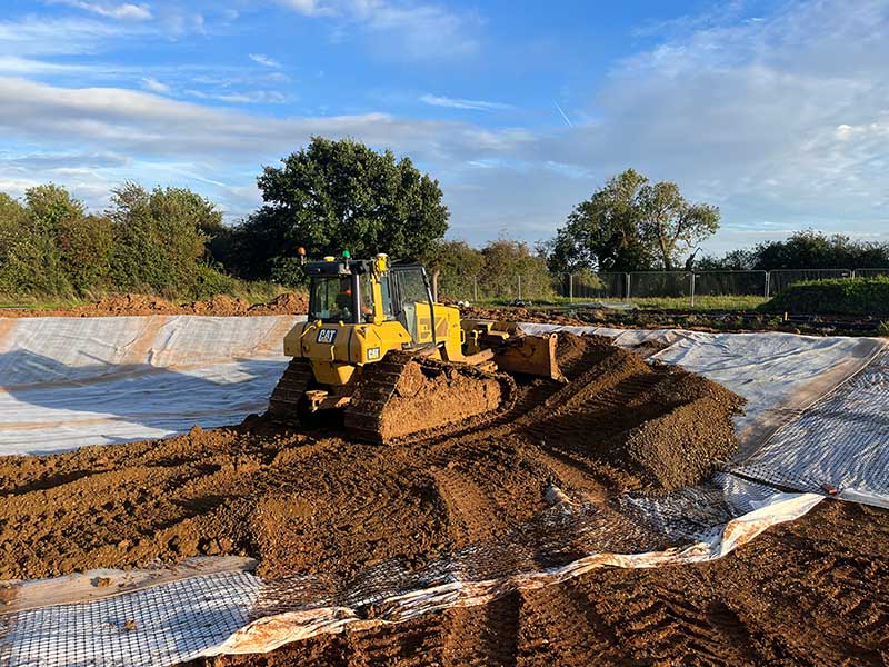 excavator excavating 