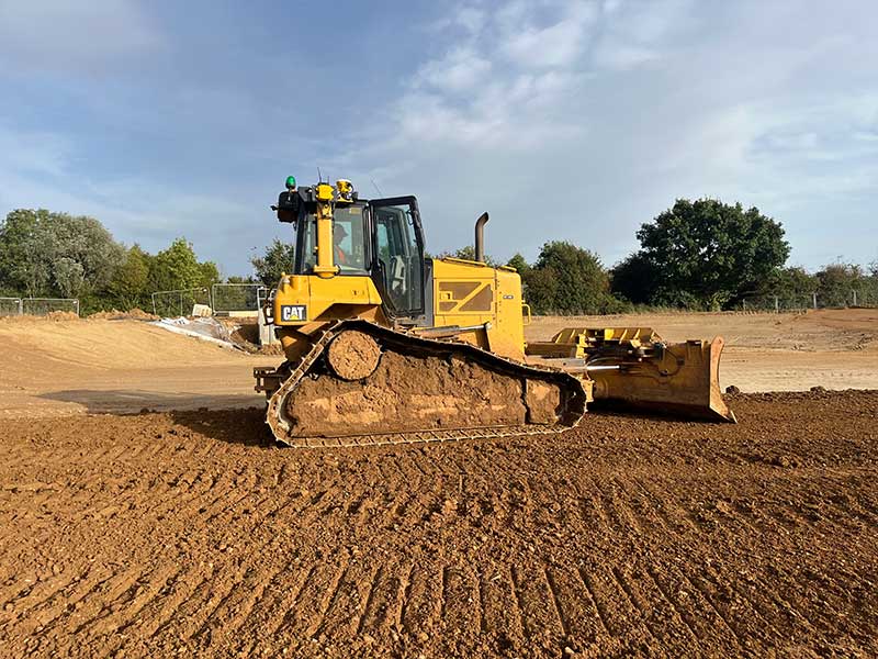 dozer push dirt 