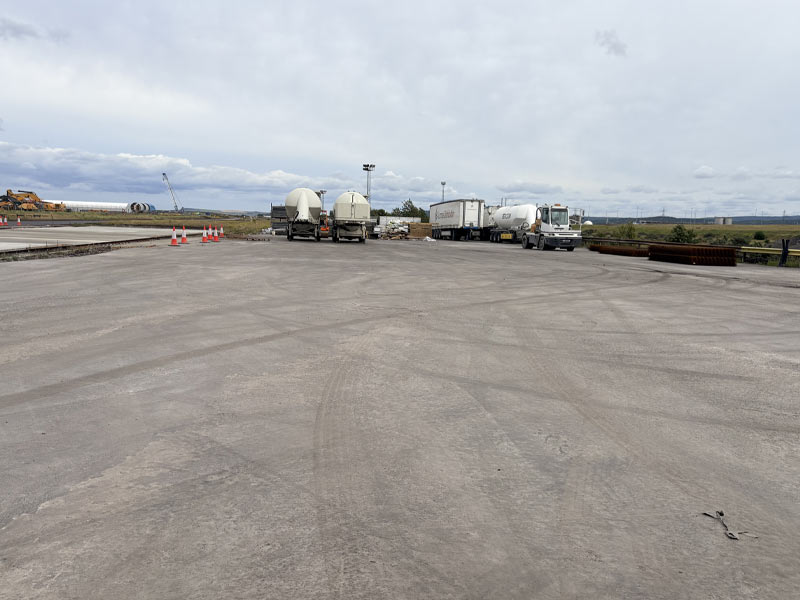 Roller compacting land 